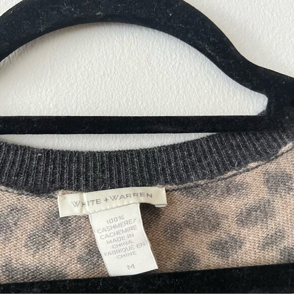 White + Warren Animal Print Cashmere Sweater Dress - Picture 7 of 8